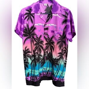 V.H.O. Funky Hawaiian Button Down Front Pocket Shortsleeve Unisex Shirt Medium